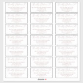 Delikate Rose Gold Guest Address Labels (Blatt)