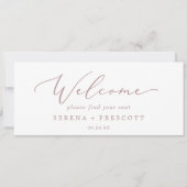 Delikate Rose Gold Hanging Seating Chart Header (Vorderseite)