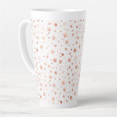 Delikate Rose Gold Stars Große Latte Tasse (Linke Ecke)