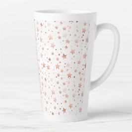 Delikate Rose Gold Stars Große Latte Tasse
