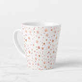 Delikate Rose Gold Stars Kleine Latte Tasse (Linke Ecke)