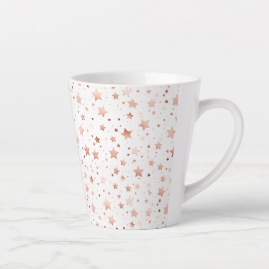 Delikate Rose Gold Stars Kleine Latte Tasse (Rechts)
