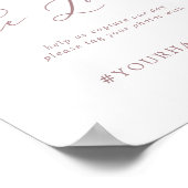 Delikate Rose Gold teilen Liebe Hashtag-Zeichen Poster (Ecke)