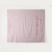 Delikate Rose Gold Wedding Foto Hintergrund Tapest Wandteppich (Vorderseite (Horizontal))