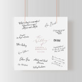 Delikate Rose Gold Wedding Guest Signing Poster