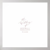 Delikate Rose Gold Wedding Guest Signing Poster (Vorne)