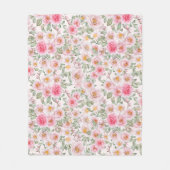 Delikate Rose im Garten Fleecedecke (Vorderseite)