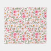 Delikate Rose im Garten Fleecedecke (Vorderseite (Horizontal))