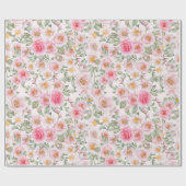 Delikate Rose im Garten Geschenkpapier (Flach)