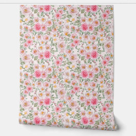 Delikate Rose im Garten Tapete