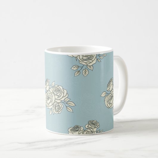 Delikate Rose Kaffeetasse (VorderseiteRechts)