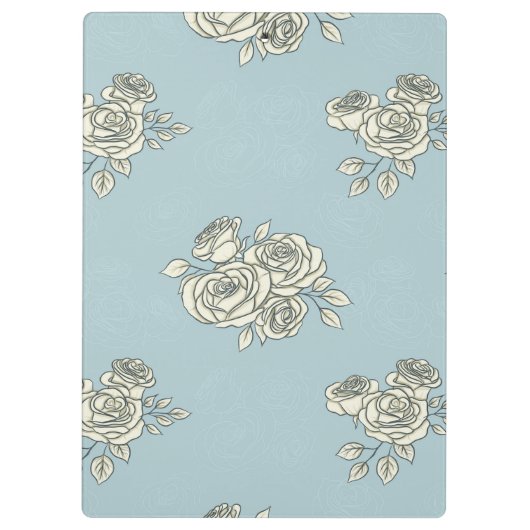 Delikate Rose Klemmbrett (Rückseite)