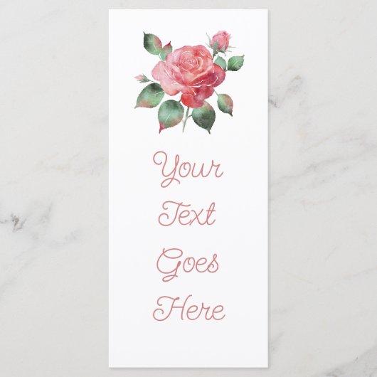 Delikate Rose Menükarte (Vorderseite)