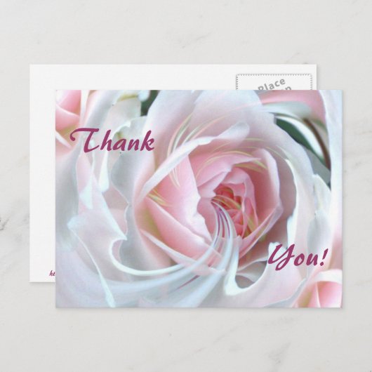 Delikate Rose mit Marmoreffekten Postkarte (Vorne/Hinten)