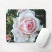 Delikate Rose Mousepad (Mit Mouse)