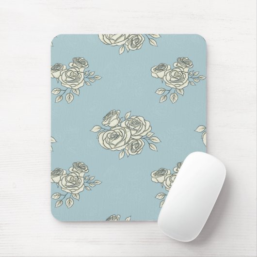 Delikate Rose Mousepad (Mit Mouse)