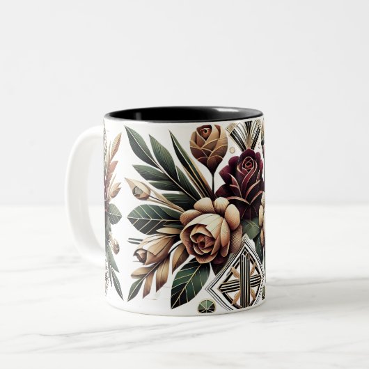 Delikate Rose Petals Tasse (Vorderseite Links)