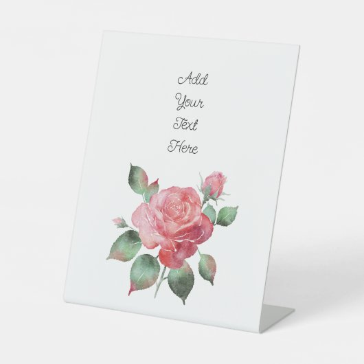 Delikate Rose Sockelschild (Vorderseite)