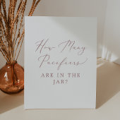 Delikate Rose Wie viele Schnuller Baby Duschgame Sockelschild