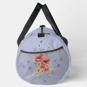 Delikate Rote Pfeffer, Sonnenblumen und Schmetterl Duffle Bag (Rechts)