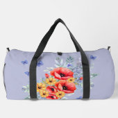 Delikate Rote Pfeffer, Sonnenblumen und Schmetterl Duffle Bag (Rückseite)