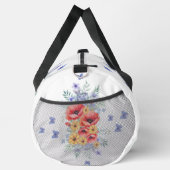 Delikate Rote Pfeffer, Sonnenblumen und Schmetterl Duffle Bag (Rechts)