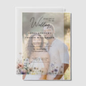 Delikate Rustic Boho Wasserfarben Wildblumen Pergament Einladungen (Versatz (Ehepaar))