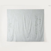 Delikate Sage Wedding Foto Backdrop Tapestation Wandteppich (Vorderseite (Horizontal))