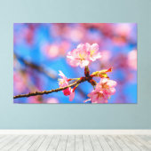 Delikate Sakura Schönheit gegen den blauen Himmel Leinwanddruck (Insitu (Holzboden))