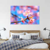 Delikate Sakura Schönheit gegen den blauen Himmel Leinwanddruck (Insitu (Schlafzimmer))