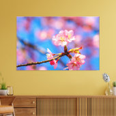 Delikate Sakura Schönheit gegen den blauen Himmel Leinwanddruck (Insitu (Wohnzimmer))