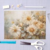 Delikate, sanfte, elegante Sonnenblumen Florals De Seidenpapier (Handwerk)