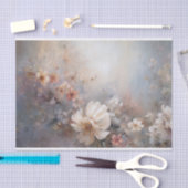 Delikate, sanfte, schöne, elegante Florals Dekorat Seidenpapier (Handwerk)