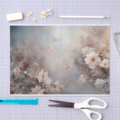 Delikate, sanfte, schöne, elegante Florals Dekorat Seidenpapier (Handwerk)