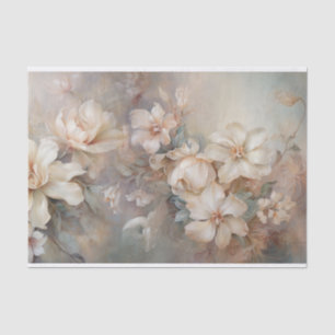 Delikate, sanfte, schöne, elegante Florals Dekorat Seidenpapier