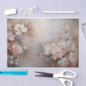 Delikate, sanfte, schöne, elegante Florals Dekorat Seidenpapier (Handwerk)