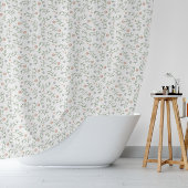 Delikate schicke Hütte Botanische Schrift Duschvorhang