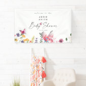 Delikate Schmetterlinge Wildblumen White Baby Dusc Banner (Insitu)