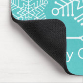 Delikate Schneeflocken Weihnachtsmousepad Mousepad (Ecke)