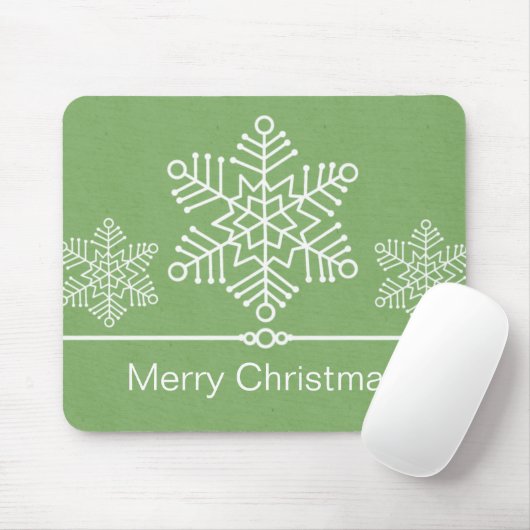 Delikate Schneeflocken Weihnachtsmousepad Mousepad (Mit Mouse)