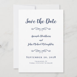 Delikate Schrift Romantische KalligrafieElegant Bl Save The Date