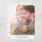 Delikate Schwarz-Dunkel-Fotovorlage Save the Date (Rückseite)