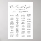 Delikate Schwarz unsere Lieblings-Sitzkarte Poster (Vorne)