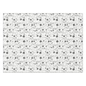 Delikate schwarze Blume Tischdecke (Vorderseite (Horizontal))