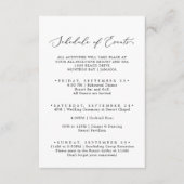 Delikate Schwarze Hochzeit Wochenende Veranstaltun Begleitkarte (Vorderseite)