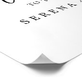 Delikate Schwarze Kalligrafie Begrüßung Poster (Ecke)