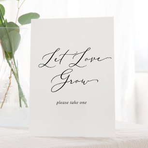 Delikate Schwarze Kalligrafie Gelassen Liebe wachs Sockelschild