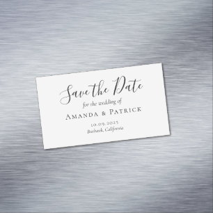 Delikate schwarze Kalligrafie-Hochzeit rettet das  Magnetische Visitenkarte