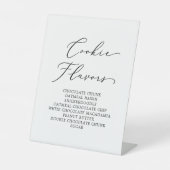 Delikate Schwarze Kalligrafie Hochzeitkochtaroma Sockelschild (Vorderseite)