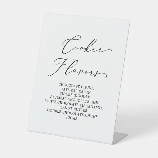 Delikate Schwarze Kalligrafie Hochzeitkochtaroma Sockelschild (Vorderseite)